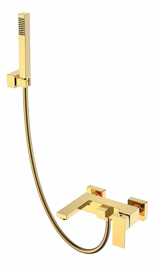 Смеситель для ванны Boheme QUBIC Shinny Gold 473-G золото