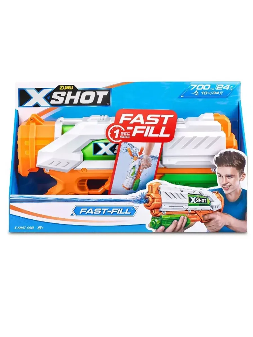 Водный бластер водяной пистолет Зуру X-Shot Water Fast-Fill
