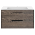 Тумба под раковину Vincea Chiara 2D 800 подвесная, 2 выкатных ящика soft-close, R.Oak