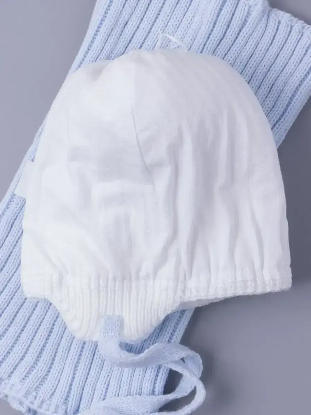 Шапка детская осенняя вязаная и снуд