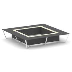 Steel Meet Стол переговорный квадратный KM-PR.B.SP-20K2 Антрацит/Ваниль Глянец/Металл Белый 4000*400