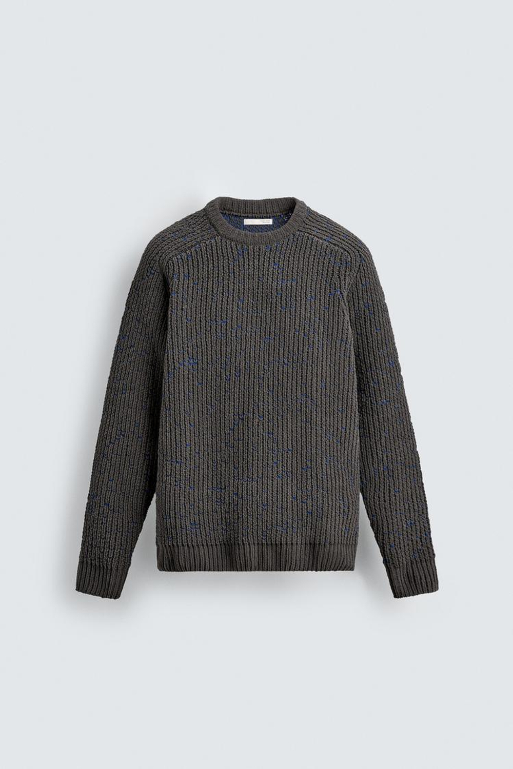 ZARA КОНТРАСТНЫЙ СВИТЕР, ХАКИ