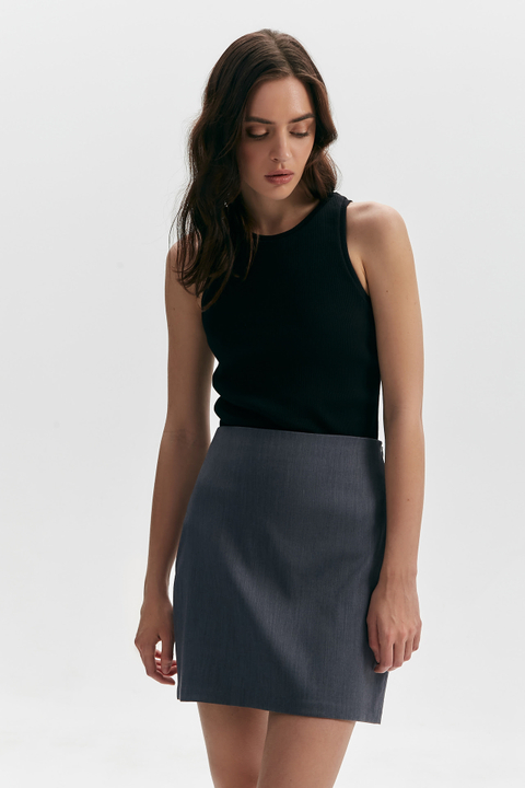 Топ трикотажный в рубчик