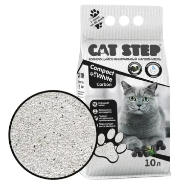 Cat step White Carbon Наполнитель комкующийся/минеральный