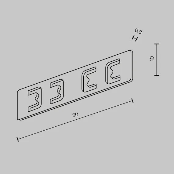 Коннектор прямой Exility X накладной/встраиваемый, черный Technical tra239c-21b