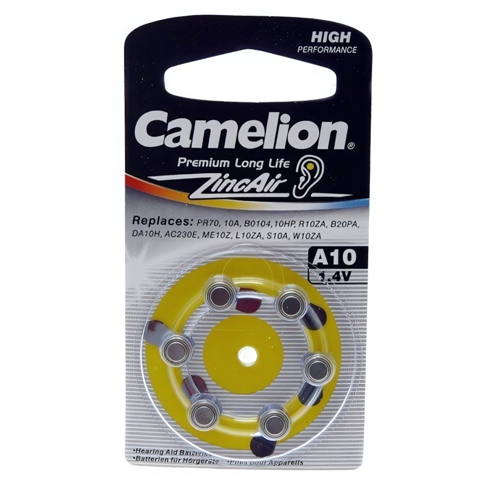 Элемент питания Camelion ZA-10 BL/6 для слуховых аппаратов (комплект 6 шт)