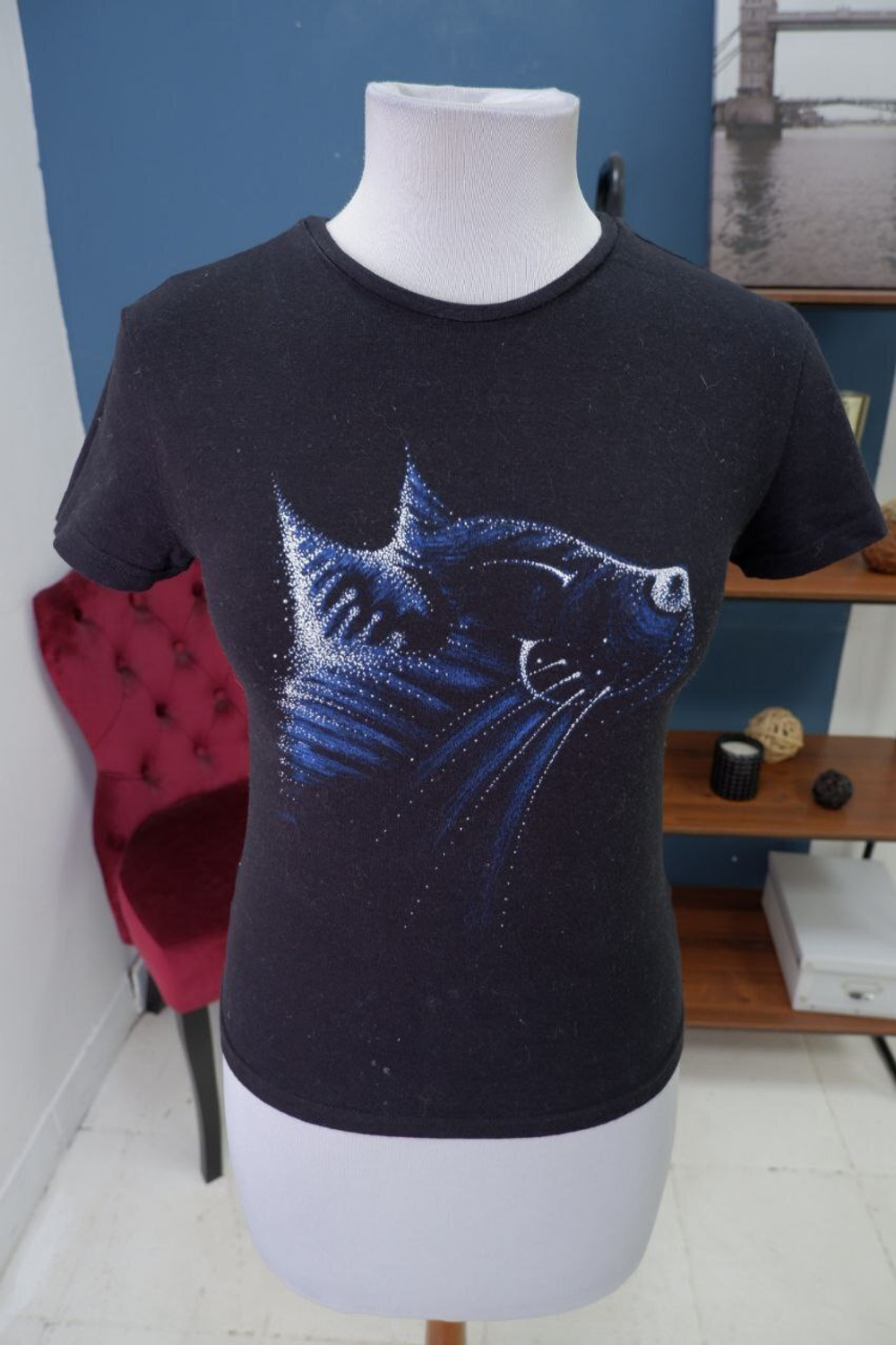 Футболка T-Design с принтом 40 размер