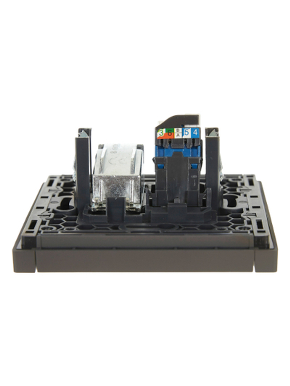 FORTE&PIANO Розетка двойная TV+RJ45 кат.6 FP337 серый IEK