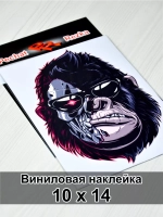 Наклейка - Терминатор обезьяна