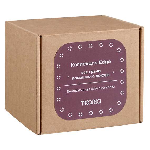 Свеча декоративная бордового цвета Edge 10,5 см