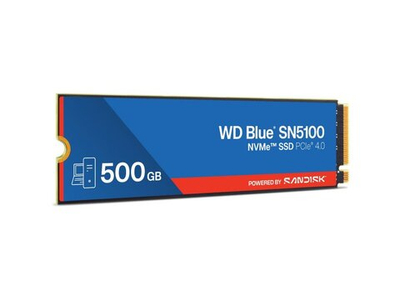 SSD накопитель Western Digital WD Blue SN5100 500ГБ, M.2 2280, PCIe 4.0 x4, NVMe [WDS500G5B0E]