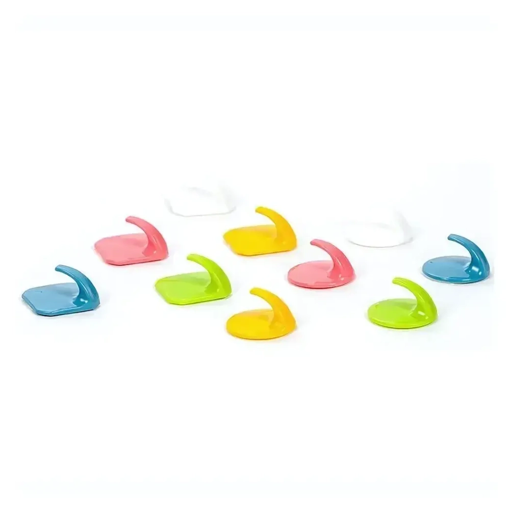 Крючок самоклеящийся Мозаика 10шт. 2,0*3,7*3,7см