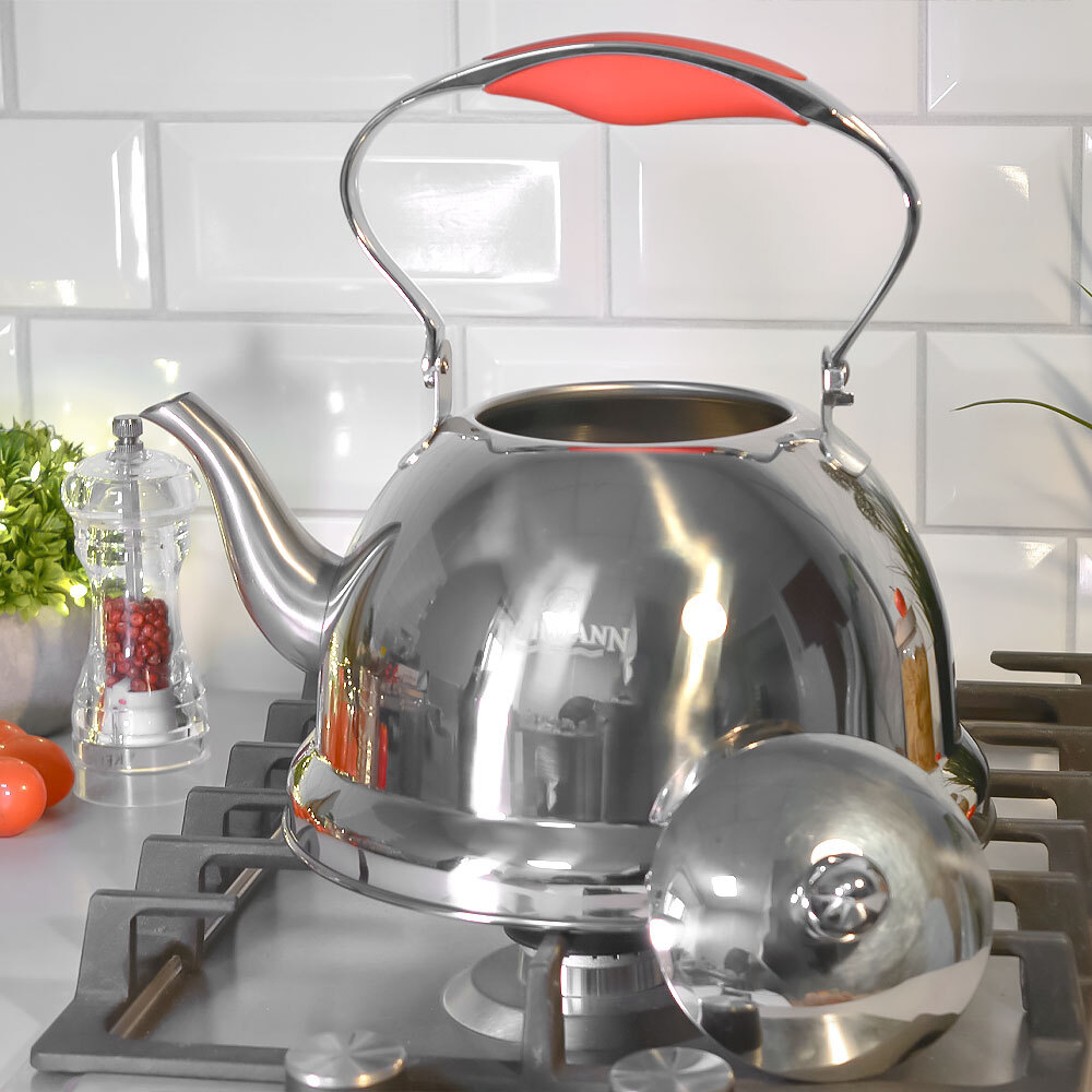 Чайник 3л нерж, подвижная ручка, индукция