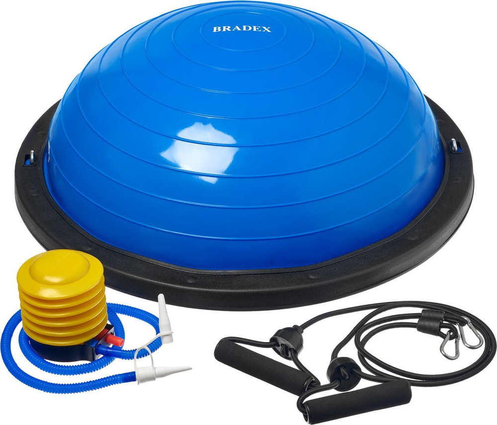 Полусфера Bradex SF 0376 Bosu с эспандерами и насосом