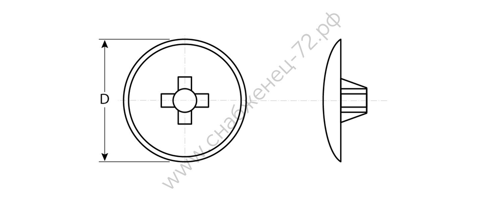 ЗУБР шлиц №2, цвет бук, декоративная заглушка под шуруп, 40 шт (4-308156-2)