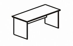 Стол рабочий 1500 Рубин 41.(42).40
