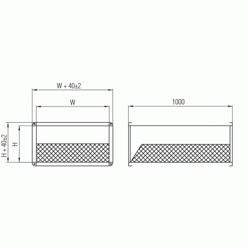 Шумоглушитель SRr 800x500/1000
