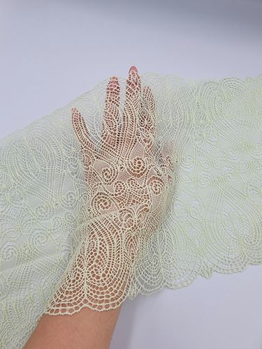 Кружево эластичное светло-зеленое КС31 (22 см)