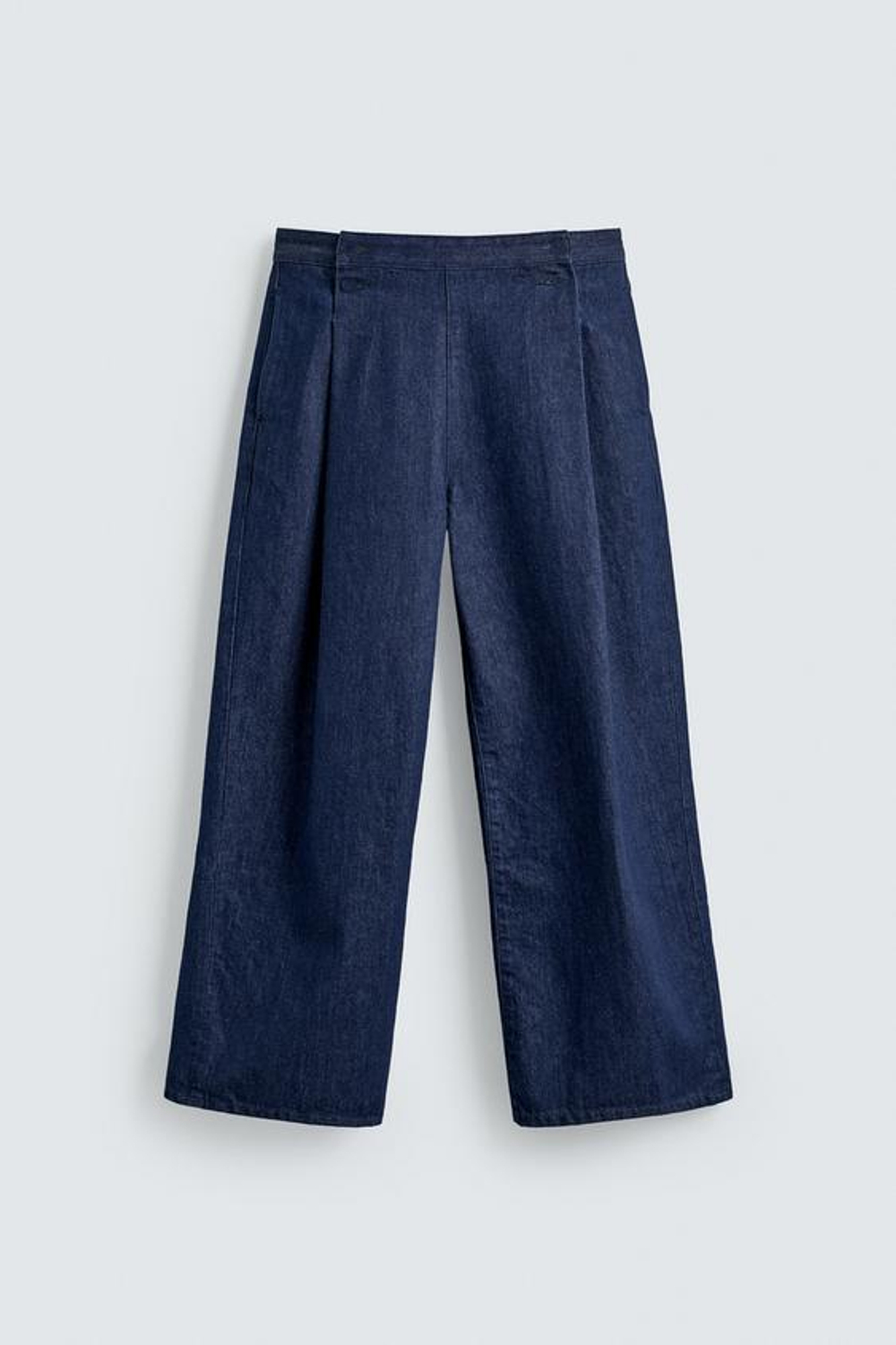 ZARA HARRY LAMBERT X DISNEY ДЖИНСОВЫЕ БРЮКИ ШИРОКОГО КРОЯ, МОРСКОЙ СИНИЙ