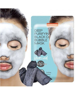 Маска пузырьковая с древесным углем Purederm Deep Purifying Black O2 Bubble Mask Charcoal, 20 г