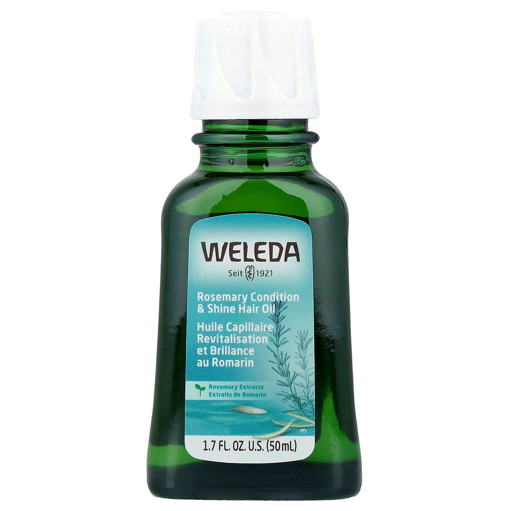 Weleda, масло для волос, улучшение состояния и блеск, с экстрактом розмарина, 50 мл (1,7 жидк. унции)