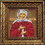 Тема: Религия, иконы, святые¶Техника: Вышивание бисером¶Размер: 6,5х6,5см (в рамке10,5х10,5 см)¶Осно