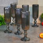 Набор бокалов 6шт 160мл, цветное стекло