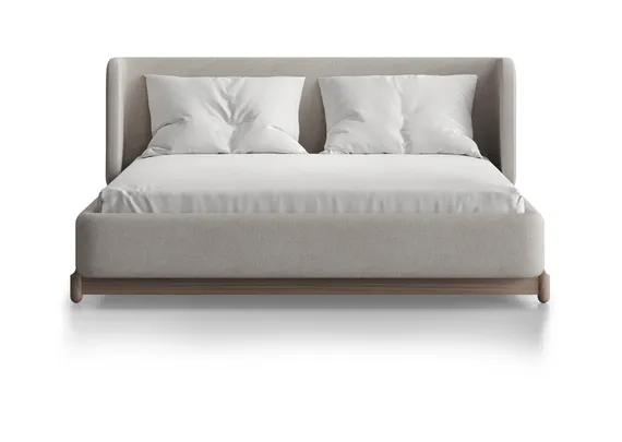 Кровать Basic спальное место 140*200 см (молочный, рогожка)