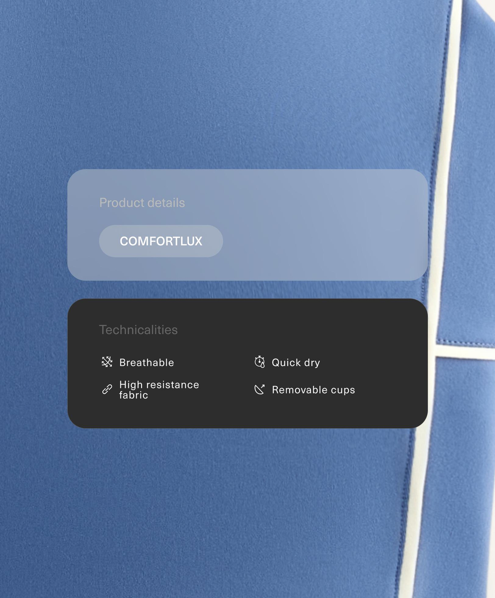 Oysho Топ Comfortlux, синий