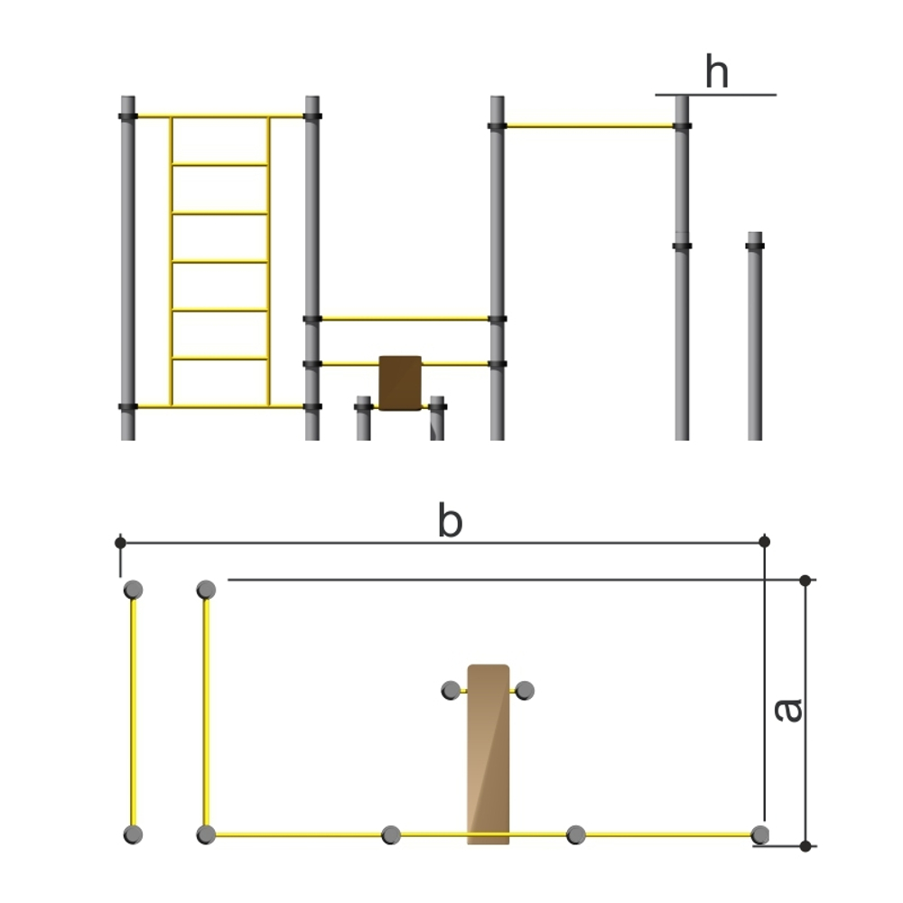 Спортивное оборудование с турником Romana 501.24.01