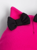 Осенняя шапка для девочки с ушками и снуд