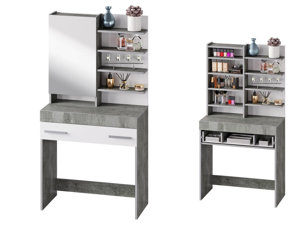 Стол туалетный Инстайл СТ-01 бетон/белый