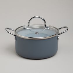 КАСТРЮЛЯ AGNESS С АНТИП. ПОКР. И СТЕКЛ. КРЫШКОЙ 1350 МЛ, 16*8 СМ