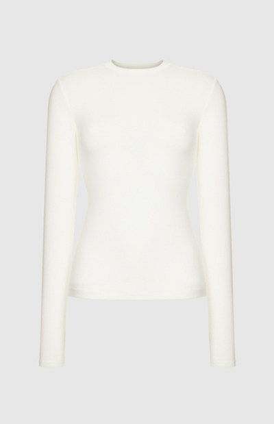 Лонгслив базовый белый