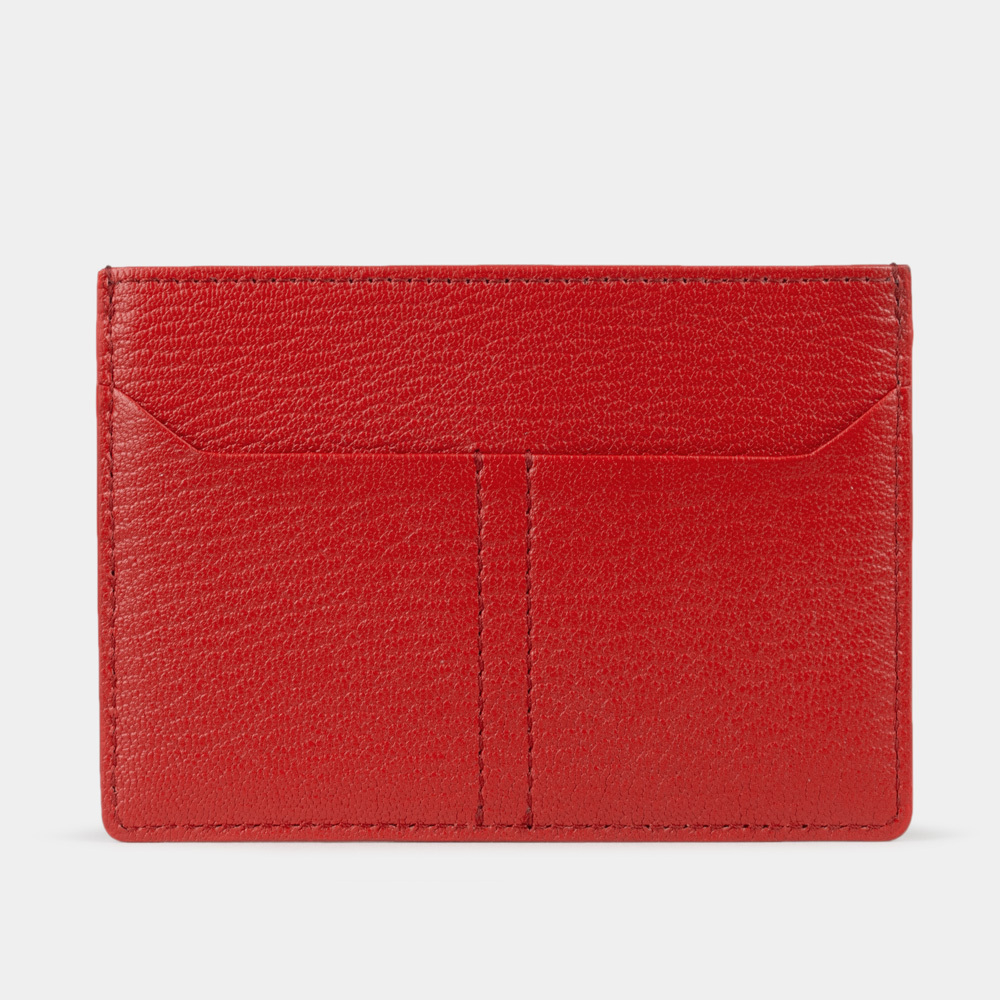 Холдер для автодокументов и паспорта Berlin из кожи козы, красного цвета