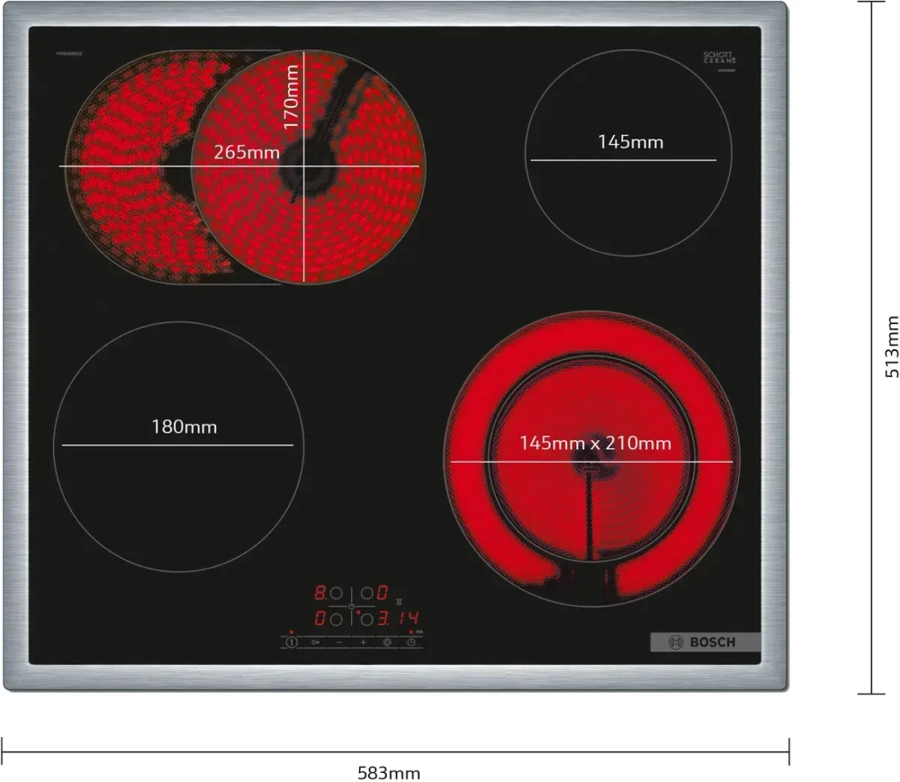 Электрическая варочная панель Bosch PKN 645 BB2E