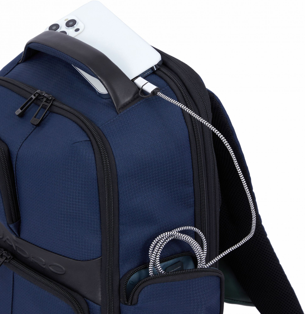Рюкзак Piquadro Wollem CA6239W129BM/BLU синий полиэстер/натур.кожа