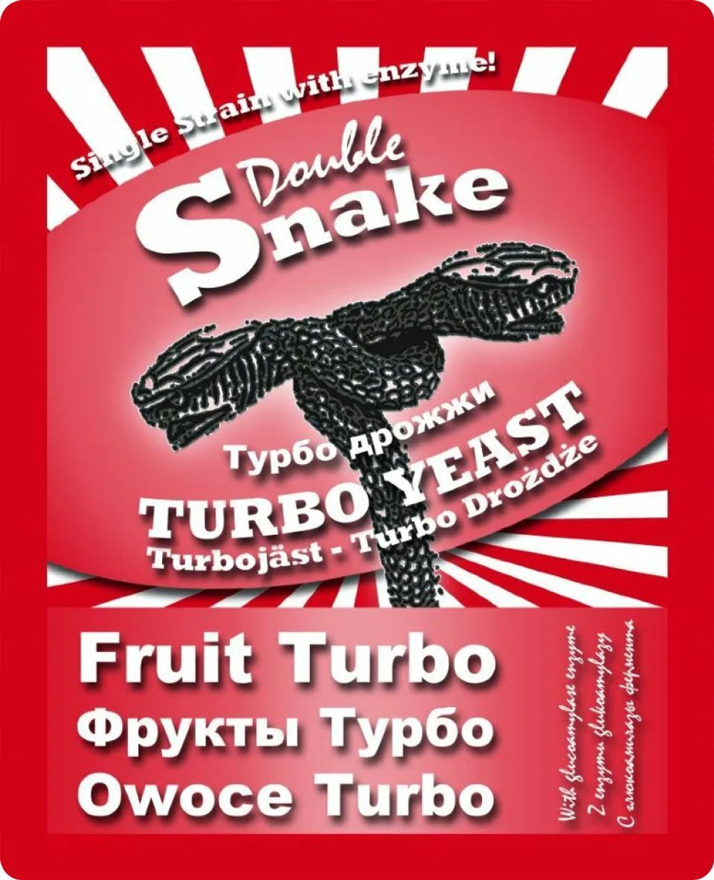 Дрожжи для фруктовых браг Double Snake Fruit Turbo, 49 г., 3 шт.