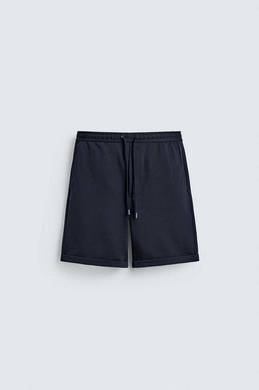 ZARA ШОРТЫ REGULAR FIT COMFORT, МОРСКОЙ СИНИЙ МЕЛАНЖ