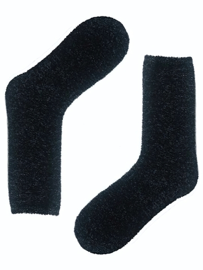 Плюшевые женские носки Soft (Размер: 25) (Цвет: черный)