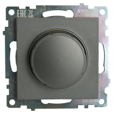 Выключатель диммирующий TRIAC (механизм) 250В, 500W, серия Катрин, графит, GLS10-7106-06 49413