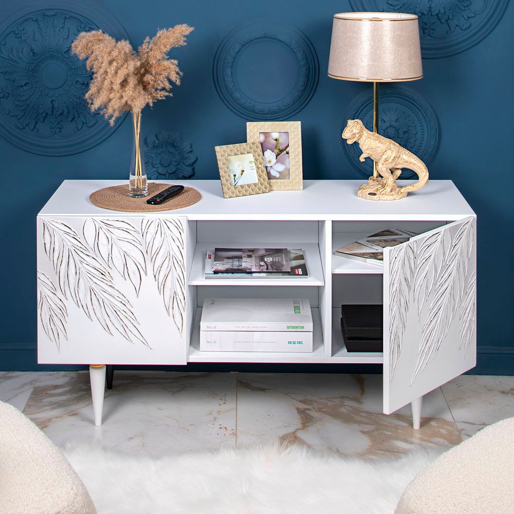 Тумба под ТВ Тропик 117см Классика Айс Голд