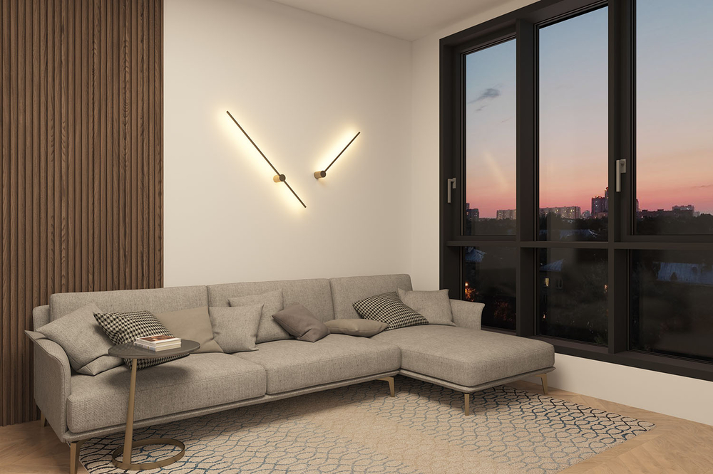 DK5014-SG Бра 1000 мм, 3000К, IP20, 12 Вт, матовое золото