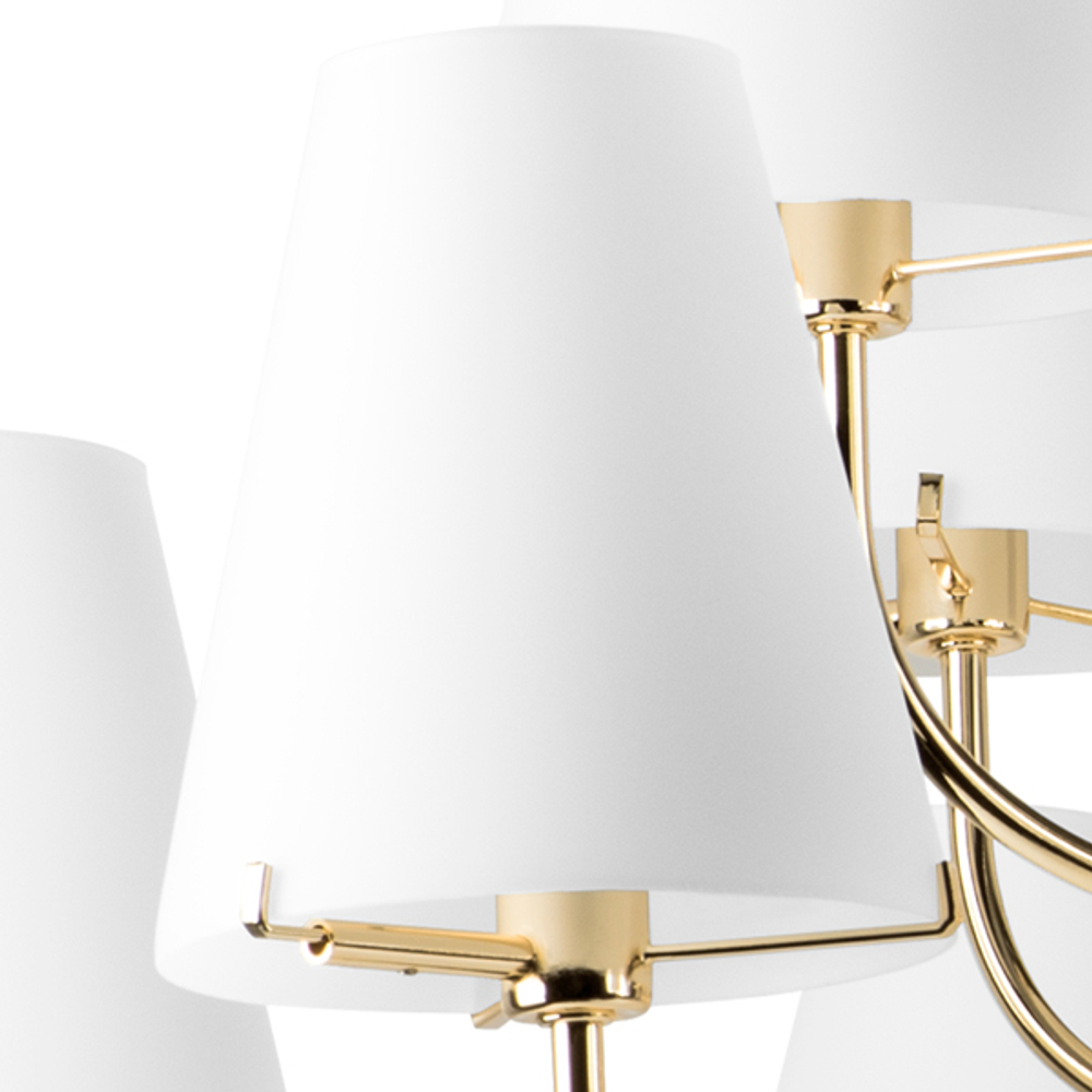 758162 Люстра подв. DIAFANO 16х40W G9 ЗОЛОТО/БЕЛЫЙ