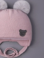 Шапка для девочки зимняя вязаная с ушками