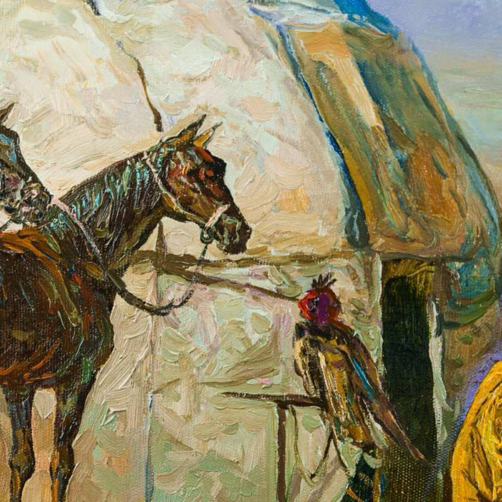 Винтаж: Картина из серии «Быт казахов XIX - начала ХХ веков»