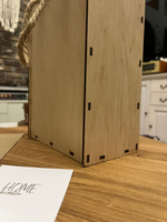 Коробка подарочная, 20х12х30, для хранения вещей, с ручками, деревянная, Dipriz