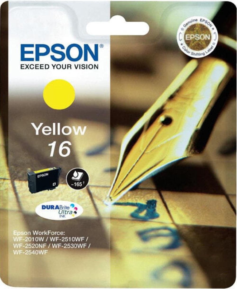 Epson Pen and crossword Singlepack Yellow 16 DURABrite Ultra Ink C13T16244010