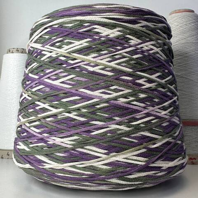 TATTOO - Lineapiu; 100% хлопок; 200м/100гр; Шнурок; Секционное окрашивание: белый, фиолетовый, зеленый; S717
