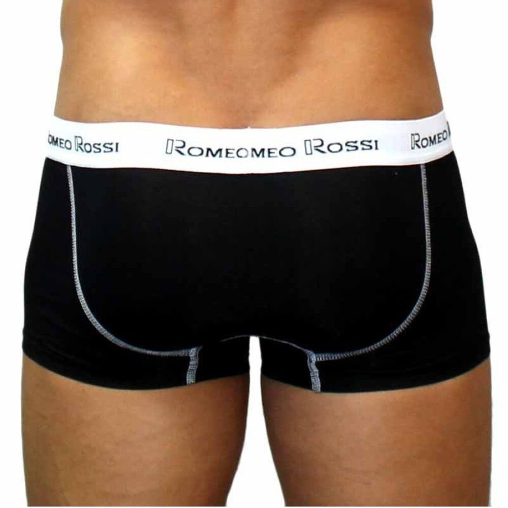Мужские трусы боксеры черные Romeo Rossi RR365-025 Набор из 5 штук +ПОДАРОК